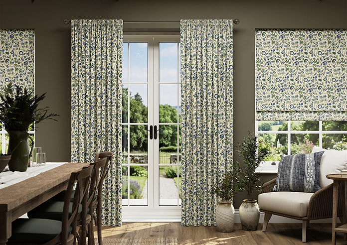 Land & Shore Esther, Green - Made to Measure Curtains - Image 3